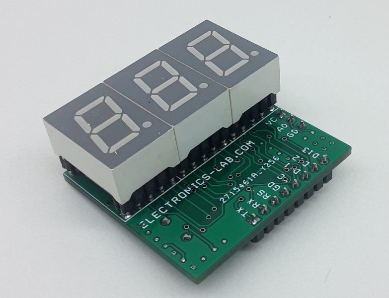 Arduino 3-Digit 0.5″ Common Cathode 7 Segment Display Module