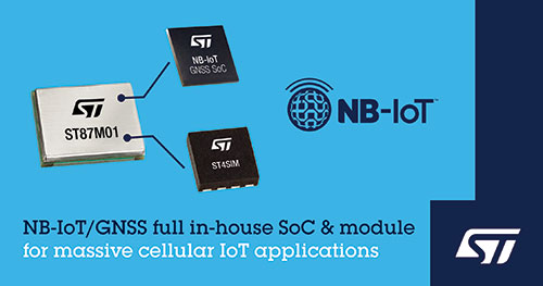 STMicroelectronics unveils NB-IoT modules with GNSS and geo-location capability
