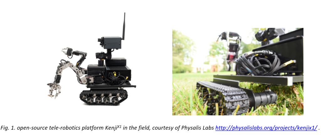 Open-Source Tele-Robotics Development Platform KenjiX1 for Active-Monitoring and Terrain-Exploration Applications on Land